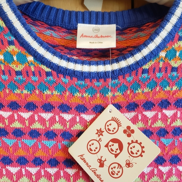 NWT Hannah Andersen cotton knit jacquard dress. - Picture 2 of 8